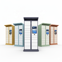 Casier intelligent communautaire pour colis, borne de livraison sans contact en libre-service, système de gestion en réseau, accès par code QR, assemblé