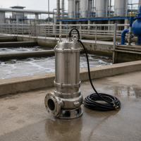 Pompe submersible en acier inoxydable à faible bruit et haute efficacité pour l'assainissement municipal, l'évacuation des eaux usées et des inondations