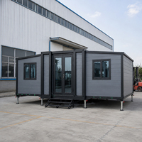 Cabane modulaire préfabriquée à prix compétitif, 40 pieds, 2 chambres, deux étages, entièrement meublée, haute intensité, pour habitation compacte