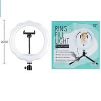Lampe de beauté circulaire professionnelle à gradation de 10 pouces Selfie éclairage photographique anneau lumineux pour trépieds vidéo inclus