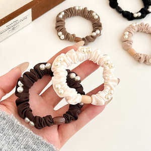 Diadema de Perlas con Diseño de Café con Leche, Alta Elasticidad, Tela Duradera, Accesorio de Regalo para Mujer - Product Image 2