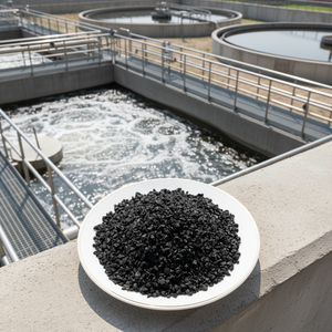 Charbon actif granulaire anthracite de 4 à 8 mesh, valeur d'iode de 600 à 1100, pour le traitement de l'eau, les additifs pétroliers, les eaux usées - Product Image 1
