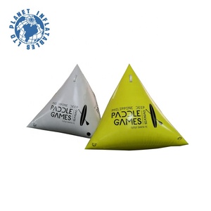 Bouée triangulaire gonflable en PVC de 1,5 m pour la course à voile de régates, les événements aquatiques de triathlon - Product Image 4