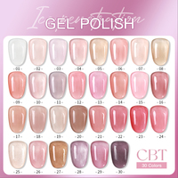 Base d'eau de polissage de gel UV de gelée de glace transparente nue professionnelle de marque de distributeur PRO de 15ml avec la lampe de LED fournisseur d'OEM