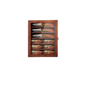 Wooden Knife Storage Box 13.8 x 10.9 x 2.1 <b>Wall</b> Mounted <b>Display</b> <b>Case</b> With Metal Buckle For Knives Coins Medals - Product Image 2