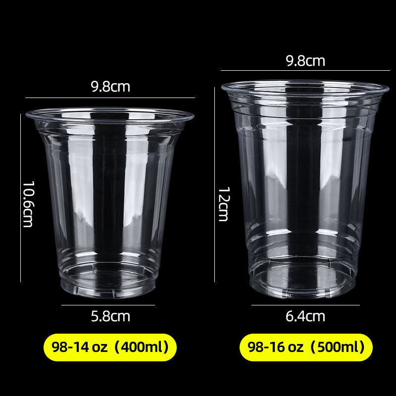 100 Sets of Transparent PET Plastic Cups for Iced Coffee, Disposable 14oz 16oz  Plastic Cups with Lids| Alibaba.com