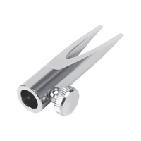 Taille-crayon cylindrique en métal en forme de U pour crayons à sourcils, outil pratique de précision à double fente pour affiner les pointes