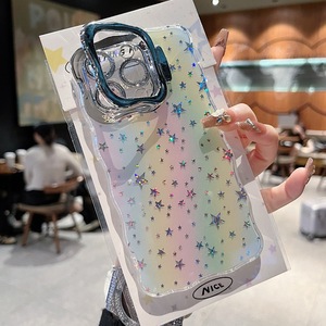 Sang Trọng Cầu Vồng Sao Cho 16Promax Điện Thoại Trường Hợp Đối Với Apple Iphone15 TPU Chất Liệu Với Chủ Ống Kính Hàn Quốc 13 Phong Cách Grip Bao Gồm - Product Image 4