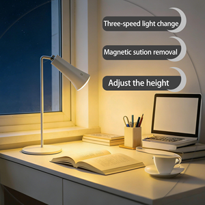 Lampe de lecture sans fil rechargeable à LED, lumière de nuit à intensité réglable, lampe de table moderne pour l'intérieur et l'extérieur, pour la maison, la terrasse, la chambre - Product Image 5