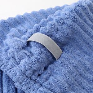 Coral Fleece Hair Drying Cap 30x75cm Antimicrobial Quick Dry Solid Color Home Use - Product Image 2