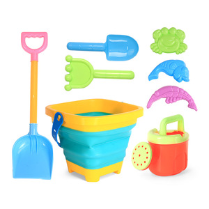 Il Set di giocattoli estivi in plastica per bambini include il mulino a vento a clessidra strumenti per scavare la sabbia pala secchio per bambini per castelli - Product Image 5