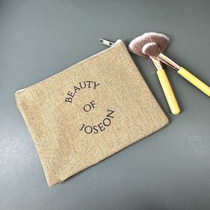 Promotional Eco Friendly Natural Cotton Zipper Pouch Reusable Make up Pouches Custom Printing Cosmetic <b>Bags</b> With Personal Logo - Product Image 2