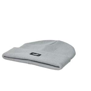 Puma Unisex Adult Beanie <b>Hat</b> Grey Ribbed Knit <b>Winter</b> Warmth - Product Image 3