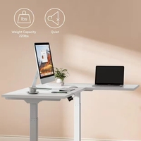Cadre de bureau réglable en hauteur en forme de L à double moteur Loctek E1L avec une capacité de charge de 100 kg, pour la maison et le bureau, clavier à mémoire LED et anti-collision