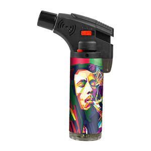 Nouvel arrivage de briquets électroniques multi-usages, rechargeables au gaz, à jet sûr pour les cigares, briquet torche incliné avec serrure - Product Image 1