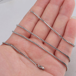 Smooth <b>Box</b> <b>Chain</b> Necklace for Mens Women Punk Style Wholesale 14k Gold Plated 316L Stainless Steel <b>Box</b> <b>Chain</b> Choker - Product Image 5