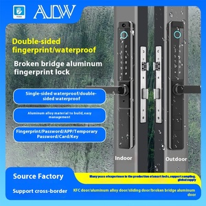 Cerradura inteligente de huellas dactilares de doble cara a prueba de agua para puertas de madera Villas Red WiFi de aleación de aluminio conectada Datos en la nube de marca - Product Image 5