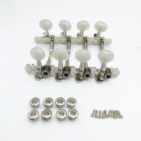 HIVE Arc Angle One-piece Long-tailed Hole 4L4R White Pearl Small Round Head 8 String Mandolin Tuning Pegs