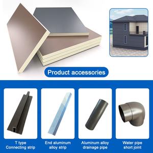 Paneles sándwich de aluminio insonorizados ignífugos de placa plana de Tejas aislantes de doble capa SUNTO para pared de hotel de oficina - Product Image 3