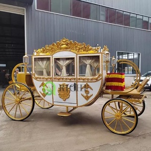 Aventure <span class=keywords><strong>de</strong></span> conte <span class=keywords><strong>de</strong></span> fées Chariot touristique grandeur nature Cendrillon Calèche Duke Chariots à cheval pour exposition d'art - Product Image 4