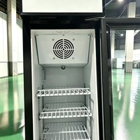 Réfrigérateur à boissons compact à une porte, design fin, étagères réglables, refroidissement par ventilateur, idéal pour les espaces restreints