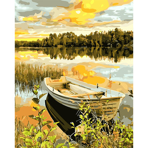 Bellamente paisajístico país pintura <span class=keywords><strong>al</strong></span> óleo DIY pintura sin decoloración por números decoración del hogar pintura para adultos y niños - Product Image 3