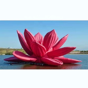 ดอกบัวเป่าลมขนาดใหญ่<span class=keywords><strong>เปิด</strong></span>ดอกไม้ลอยอยู่บนน้ําสําหรับตกแต่งกิจกรรมระเบิดดอกไม้แสงพอง - Product Image 2