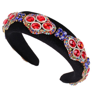 Diademas de Pedrería para Mujer Hua Liyu, Diseño Floral Ovalado Negro, Accesorios para el Cabello, Tocado de Estilo Barroco para Mujer - Product Image 5