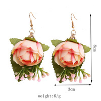 Risingmoon Baru Datang Kustom Wanita Pantai Hawaii Lucu Bohemian Anting Kain Bunga Anting Pendientes Con Flores