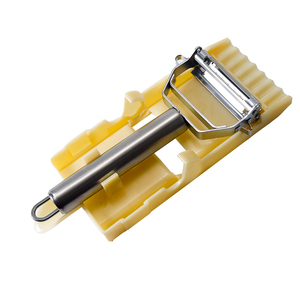 1 éplucheur manuel multifonctionnel en acier inoxydable et plastique pour légumes et pommes de terre, éplucheur julienne, écologique, compatible micro-ondes - Product Image 3