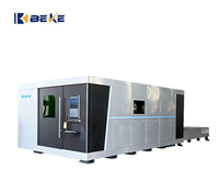 BEKE Nouvelle puissante machine de découpe laser à fibre entièrement fermée 4020-6KW, refroidissement par eau, commande CNC Cypcut, prise en charge des formats AI/PLT/DXF pour le métal