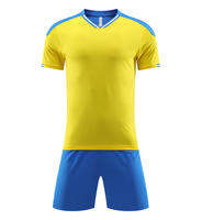 Ensemble de maillot de football en polyester terylène à manches courtes pour l'été, unisexe, pour matchs et entraînements, uniforme de football pour adultes