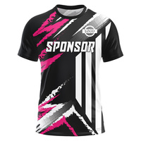 Maillot d'e-sport personnalisé imprimé sur toute la surface, design gratuit, impression par sublimation intégrale de haute qualité, t-shirts d'e-sport pour équipes professionnelles