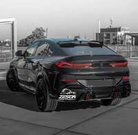 Difusor trasero de fibra de carbono estilo LD, labio de alerón trasero para BMW X6 G06 Upgrade LD Body Kit