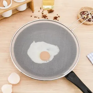 Protector Antisalpicaduras de Acero Inoxidable para Cocinar y Freír, Rejilla para Aceite y Grasa, Malla Protectora para Sartenes - Product Image 6
