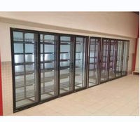 Peralatan Pendingin Ruang Pendingin Panel Sandwich dan Pintu Kaca Walk-in Cooler dengan Rak untuk Minuman dan Makanan Beku