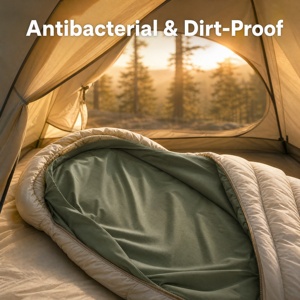 Sottosacco Ultraleggero Antibatterico in Nylon 10D, Telo da Viaggio Mummy 210x80x60cm per Campeggio, Escursionismo, Hotel e Viaggi - Product Image 3