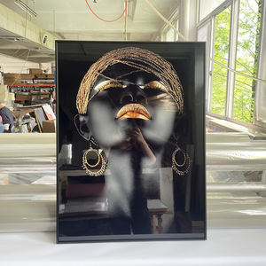 Vente chaude Femme <span class=keywords><strong>Nue</strong></span> Africaine Art Peinture Cadre En Métal Salon Décoration Grand Art Mural - Product Image 4