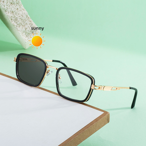 Occhiali da <span class=keywords><strong>Sole</strong></span> Partagas per Uomo, Design Personalizzato, Lenti Fotocromatiche Rettangolari con Protezione dalla Luce Blu e UV400 - Product Image 1