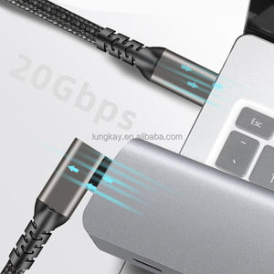 Cable USB C a USB C LUNGKAY de 240W, 90 Grados, U 4, con Trenzado de Nailon, Carga Rápida, Transferencia de Datos de 20Gbps, Video 8K, para Juegos, Portátil y Teléfono - Product Image 3