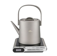 Bouilloire électrique en acier inoxydable de 1,5 L, sans fil, base amovible, protection anti-ébullition à sec, bouilloire à eau pour la maison