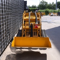 Kleiner Benzinmotor 24PS Mini-Frontlader Kompaktlader mit Raupenantrieb