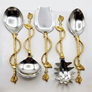 Juego de Cubiertos de Diseño Premium Unicorn Handicrafts, Chapados en Oro, Cuchara, Tenedor y Cuchillo de Metal, Aptos para Lavavajillas, Ecológicos y de Lujo - Product Image 1