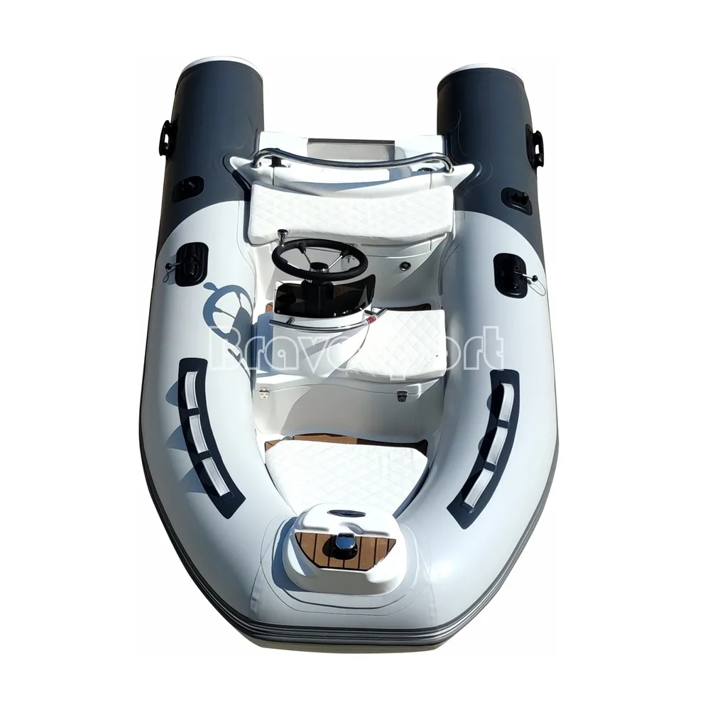 CE piccolo gommone 300 RIB scafo rigido console centrale gonfiabile hypalon PVC barca in soccorso con motore