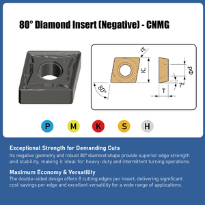 Bán hot chất lượng cao tốc độ cao tungsten carbide CNC Công cụ Cắt wcmt06t308 khoan chèn Lathe Cutter OEM PVD cvd lớp phủ 3 - Product Image 2