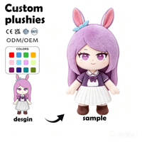 Boneka Chibi Plush Custom OEM ODM, Boneka Hewan Lucu, Boneka Plushie Kartun Lembut, Boneka Plush Kawaii, Grosir Pabrik B2B