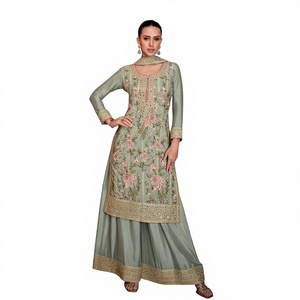 New Design of Heavy Embroidery Floral Print <b>Dress</b> For Ladies Indian And Pakistani Style Salwar Kameez With Dupatta Cotton <b>Dress</b> - Product Image 1