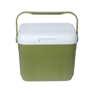 22L çevre dostu yeşil açık çift kullanımlı sıcak ve soğuk yalıtımlı kutu taşınabilir araba gezi buz kovası soğutucu toptan - Product Image 1
