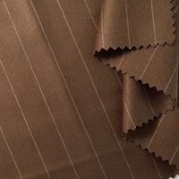 Tissu rayé extensible teint en fil 215 g/m² en polyester, viscose et élasthanne pour uniformes, veste de costume, robe et pantalon, technique tissée