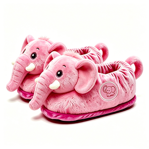 Pantuflas de elefante de peluche, Pantuflas de animales para mujer, Pantuflas de elefante 3D, Pantuflas de elefante suaves, Pantuflas de animales novedosas - Product Image 3